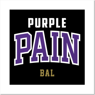 Purple Pain Football BAL Posters and Art